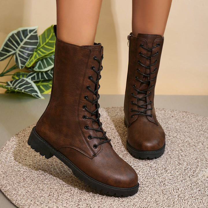 Bottes mi-mollets à lacets pour femmes - Kerstin