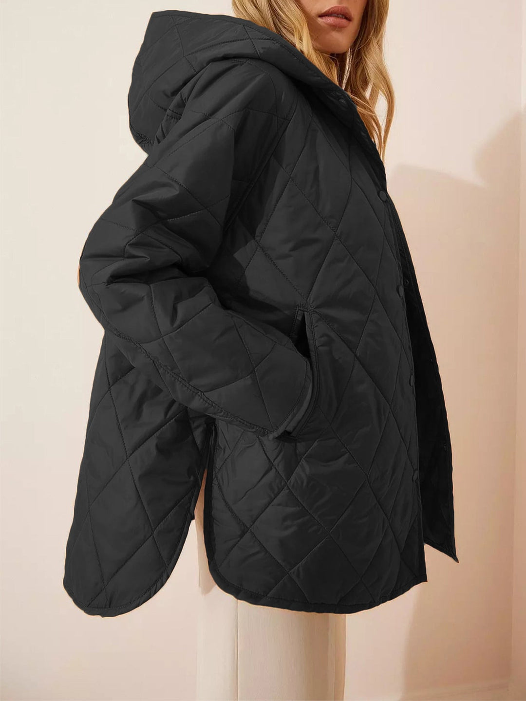 Veste à capuche effet matelassé pour femme - Yvianne