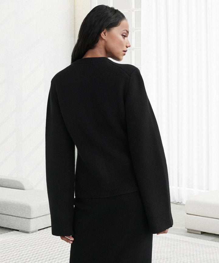 Cardigan à coupe droite avec fermeture à boutons pour femmes - Alvara
