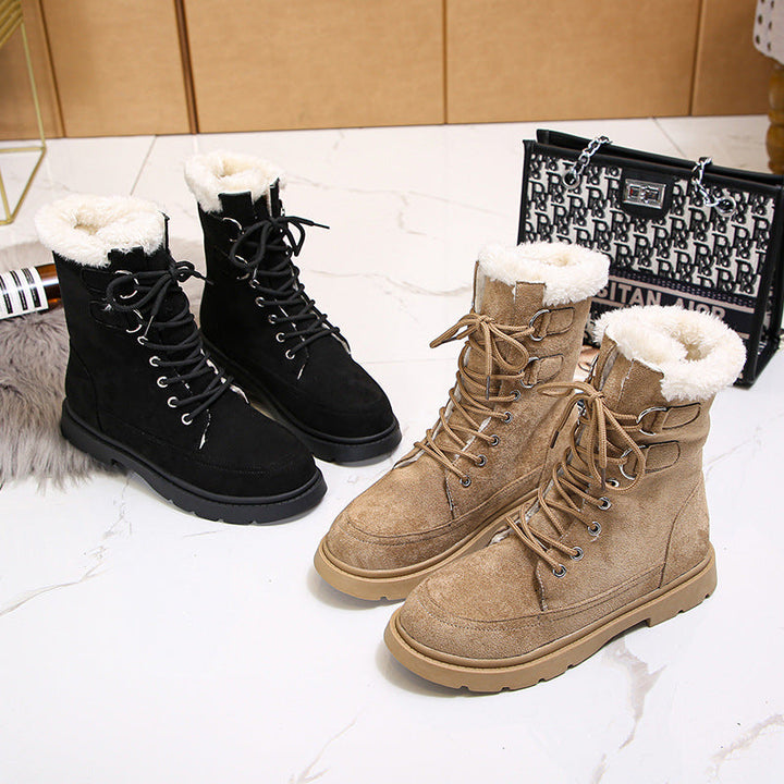 Bottes à lacets à effet thermique pour femmes - Solianne