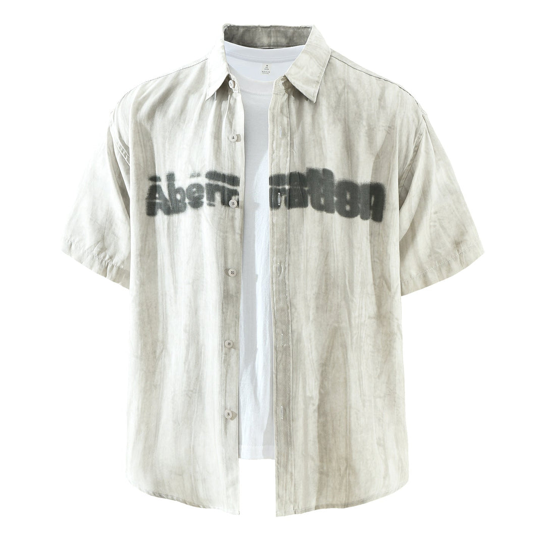 Chemise d'été décontractée à manches courtes pour hommes avec col classique et boutons - Rensar