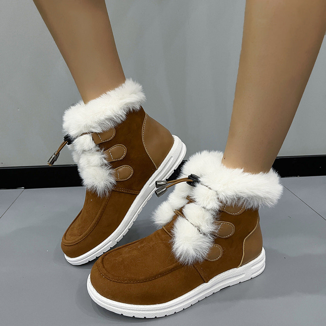 Bottines d'hiver pour femmes avec finition en peluche - Yseline