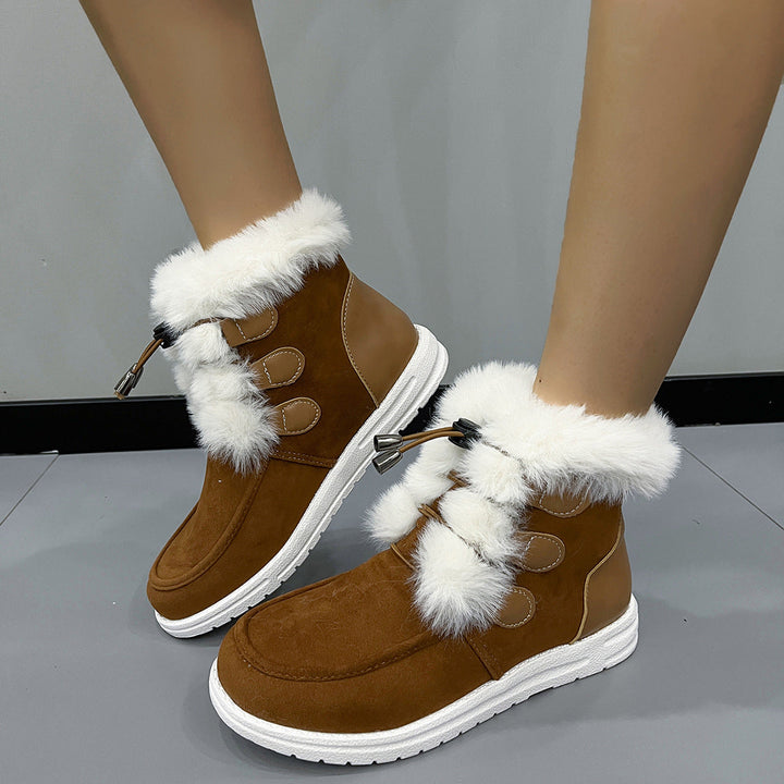 Bottines d'hiver pour femmes avec finition en peluche - Yseline