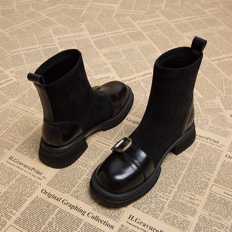 Bottines pour femmes silhouette ajustée boucle décorative - Rebeca