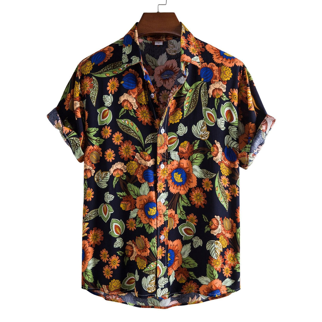 Chemise imprimée à manches courtes, légère et droite pour hommes - Elian