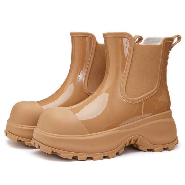 Bottes de pluie pour femmes à semelles épaisses et imperméables - Karilyn