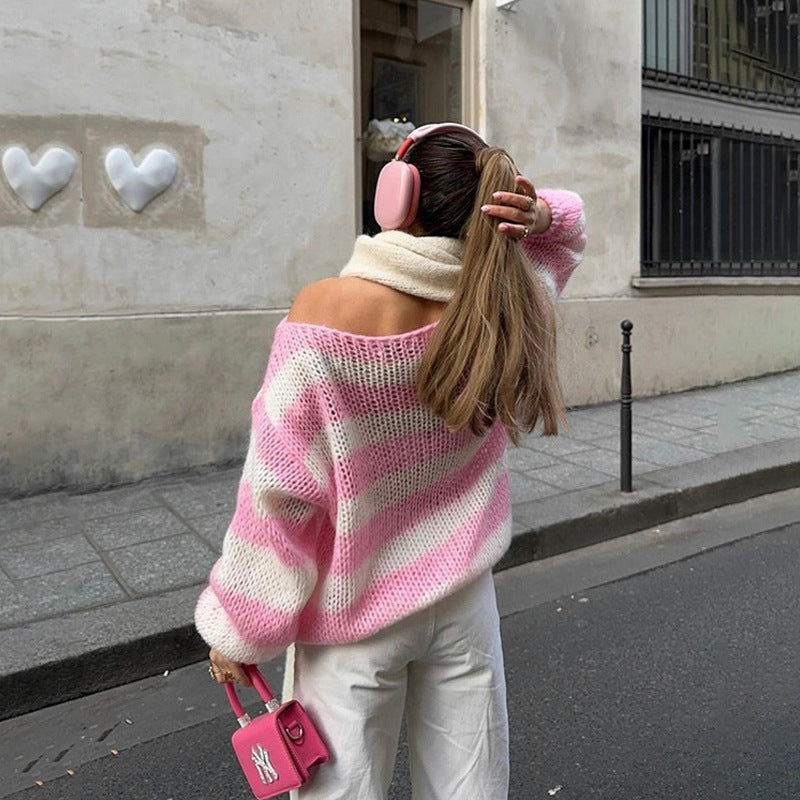 Pull en maille rayée pour femme - Althea