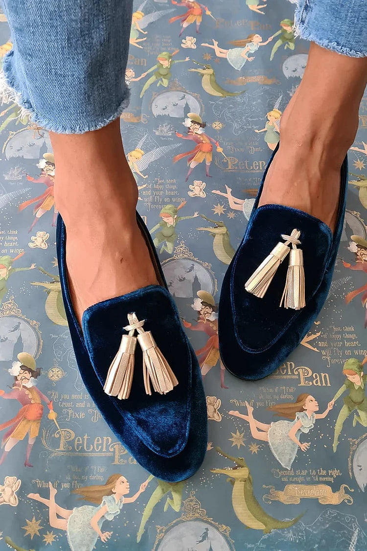 Mocassins à glands en velours pour femmes - Hannah
