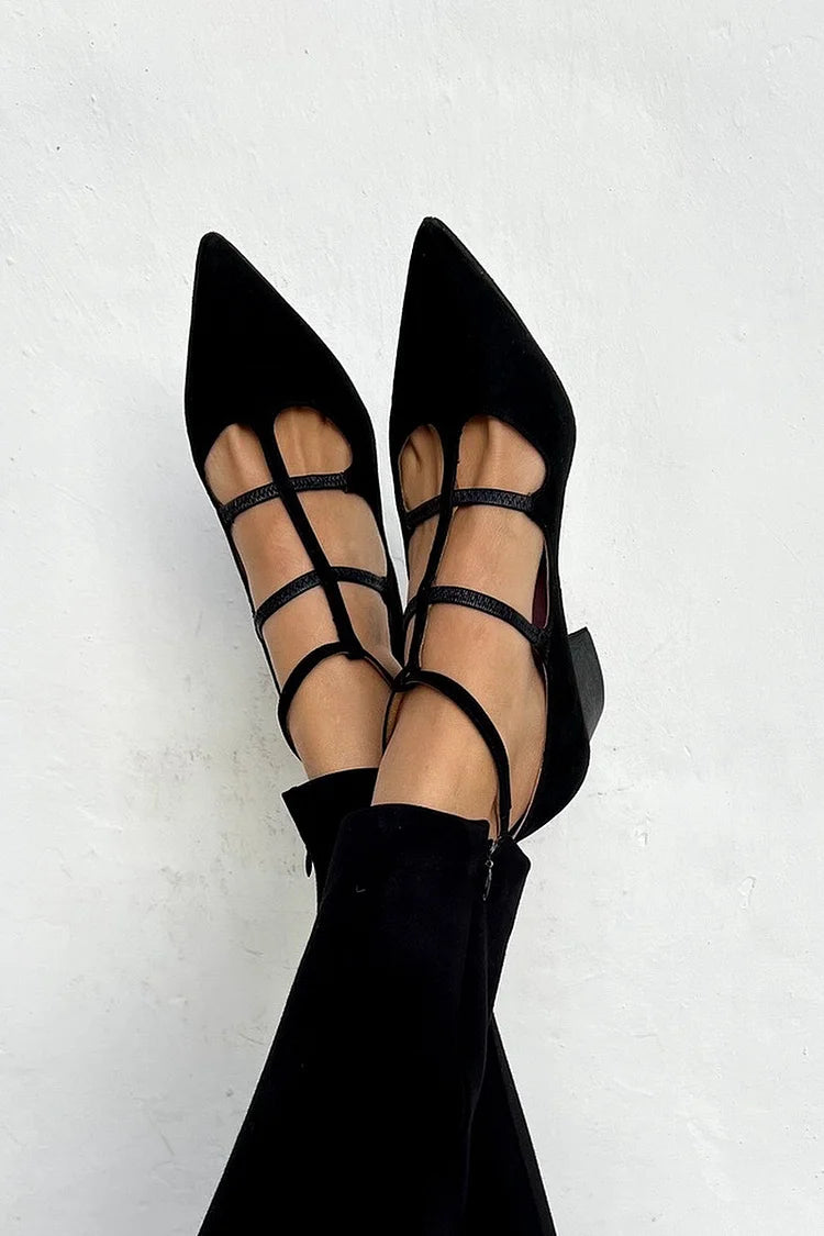 Chaussures pour femmes à fines lanières et petit talon - Aurore