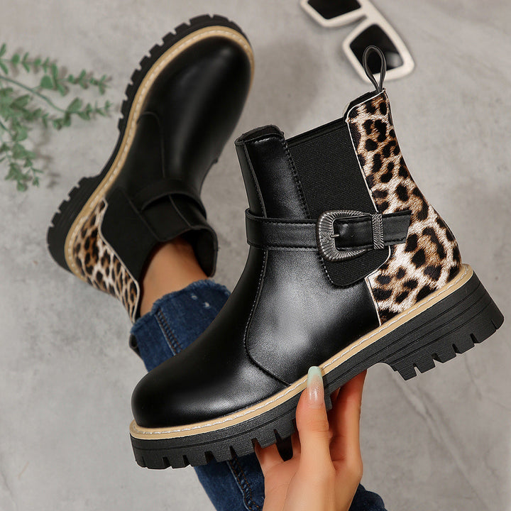 Bottines léopard pour femmes - Elviora