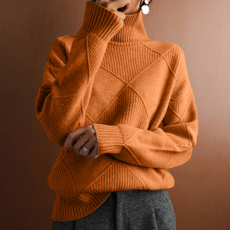 Pull ample à col roulé en tricot pour femmes - Yrsa