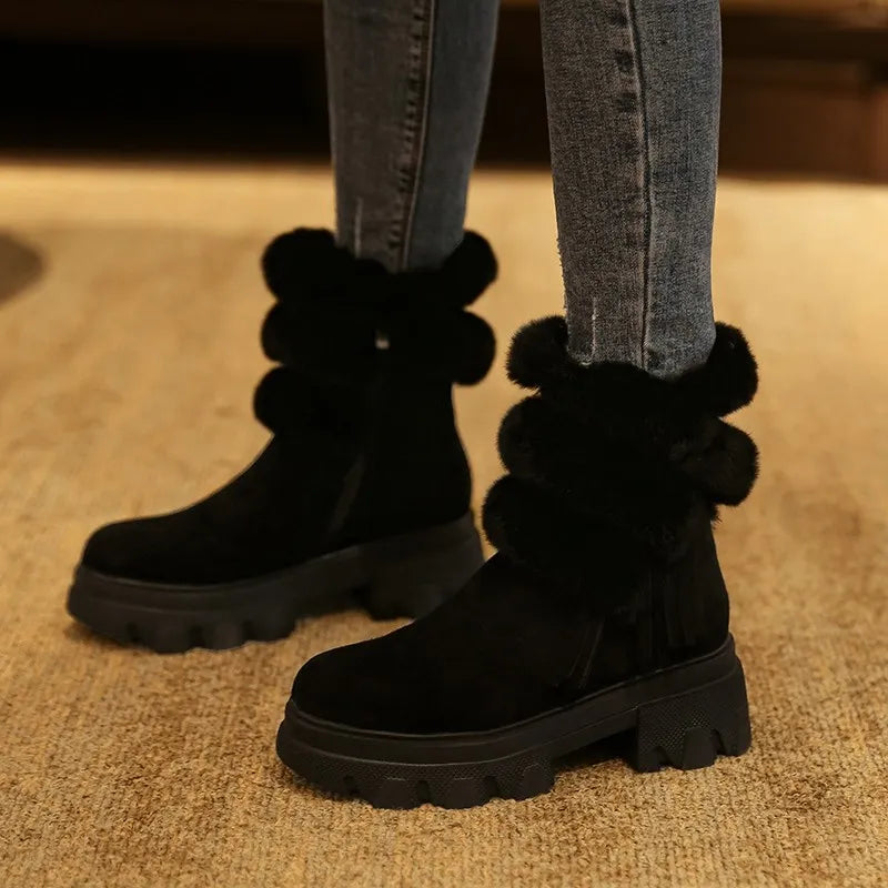 Alada - Bottes Mi-Mollet Épaisses d&