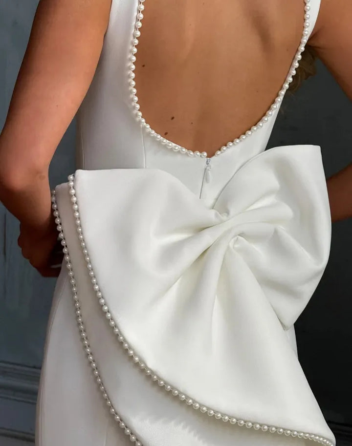 Robe longue à bord perlé pour femme - Hildegard