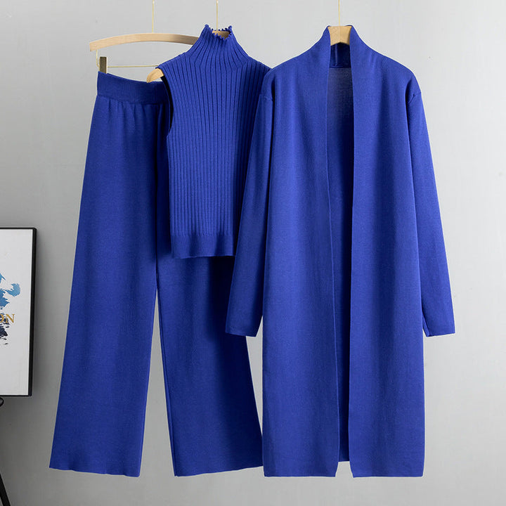 Ensemble d'hiver trois pièces en tricot - Isolde