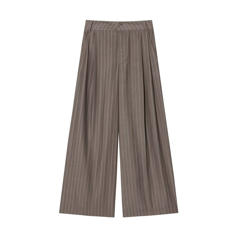 Pantalon large à double pinces pour femmes - Wensy
