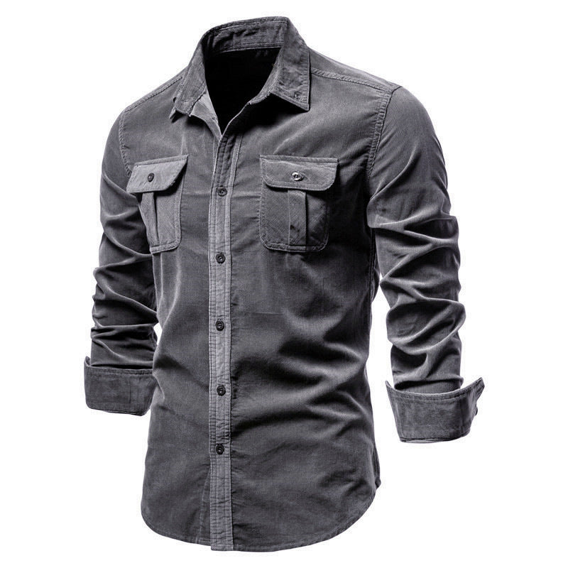 Chemise homme à manches longues et poches avant - Kelven
