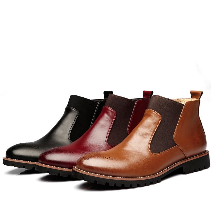 Bottines en cuir pour homme de style brogue - Levan