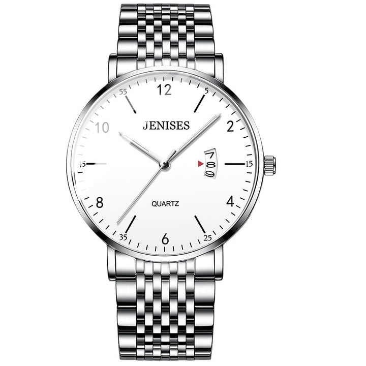 Montre pour hommes en acier inoxydable avec cadran numéroté