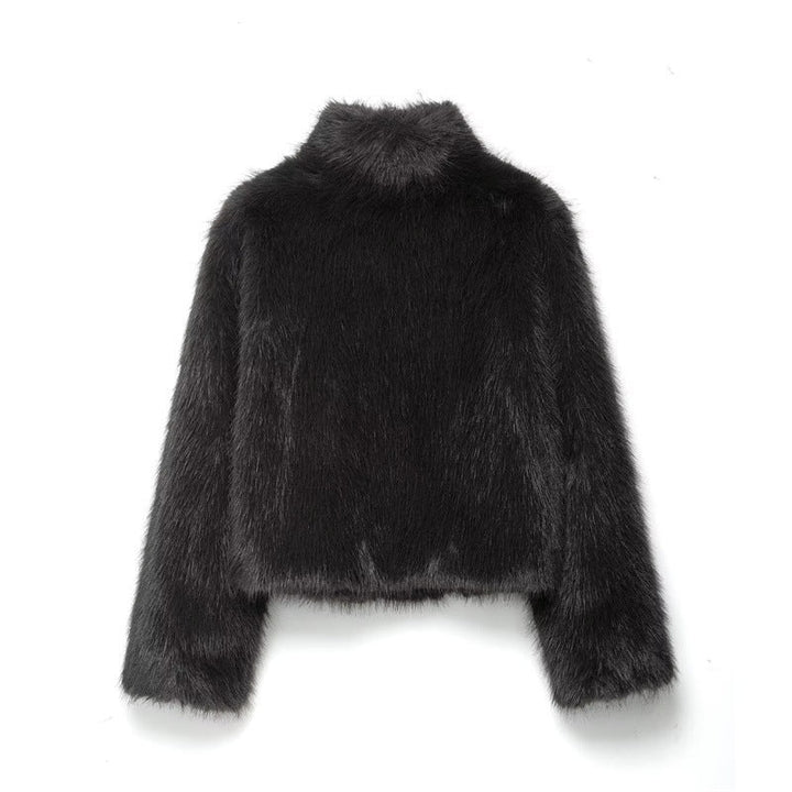 Manteau effet fourrure pour femme silhouette courte pour l'hiver - Dagny
