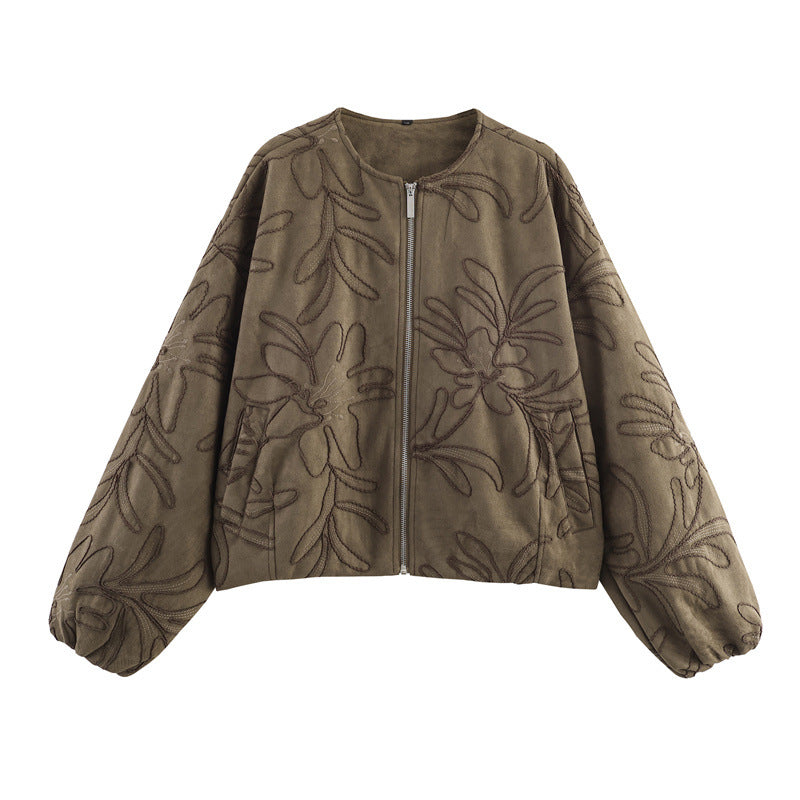 Veste femme avec broderie florale - Yrsa