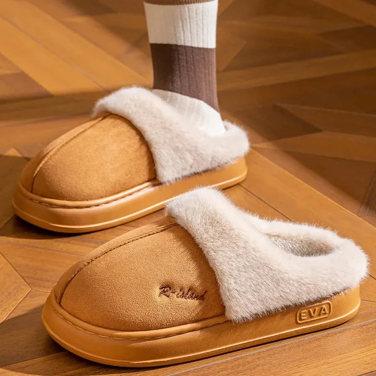 Chaussons unisexes à effet velours - Eralun