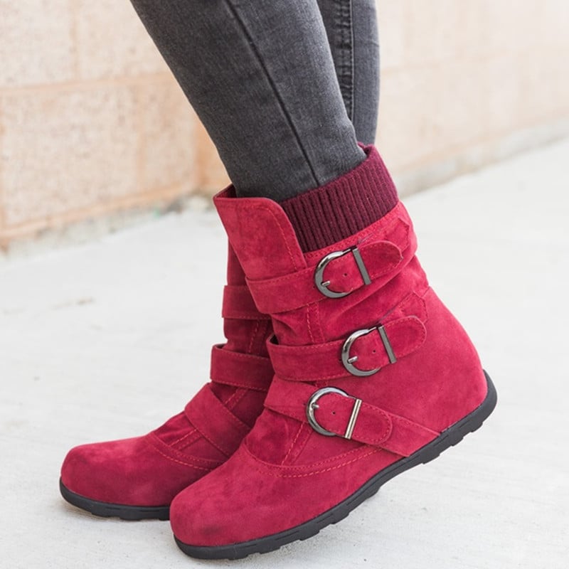 Bottes ajustables en suédine pour femmes - Avenne
