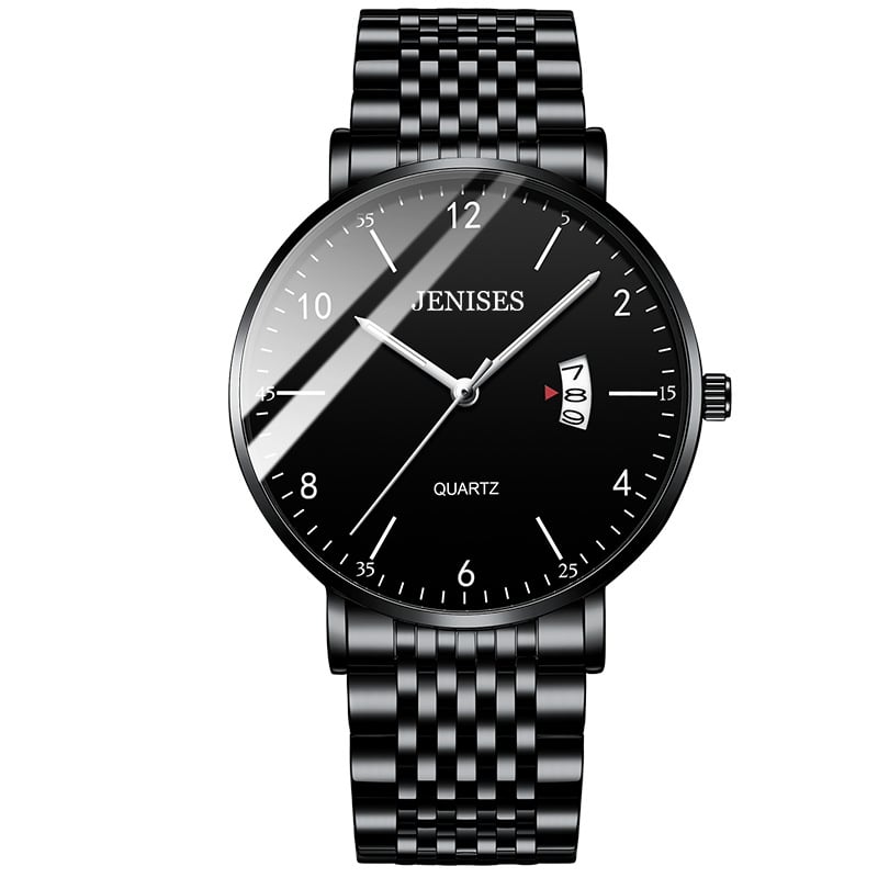 Montre pour hommes en acier inoxydable avec cadran numéroté