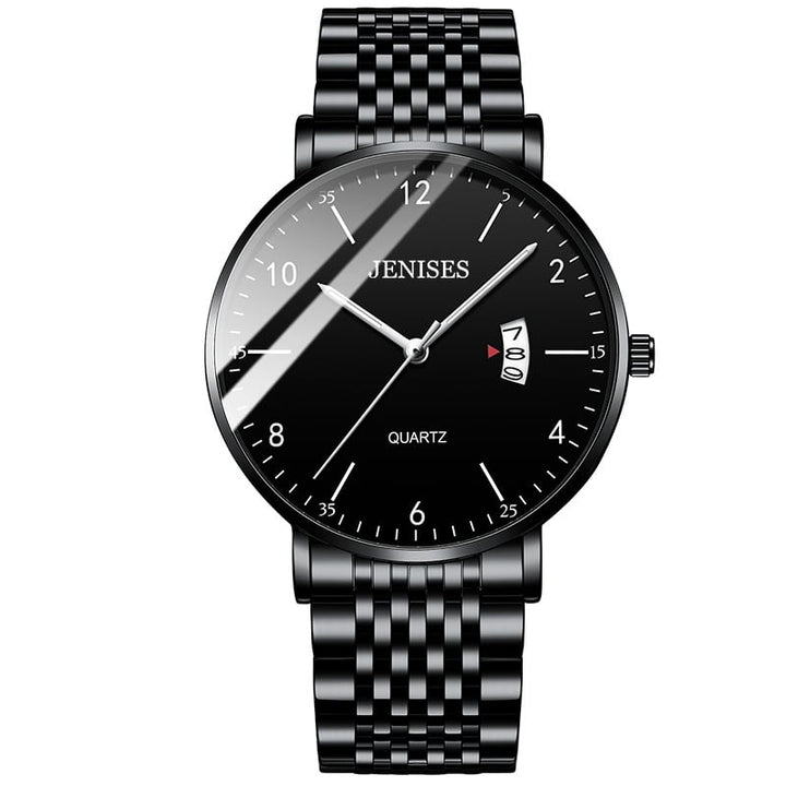 Montre pour hommes en acier inoxydable avec cadran numéroté
