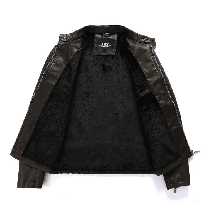 Veste de motard pour homme avec fermeture éclair - Bravik