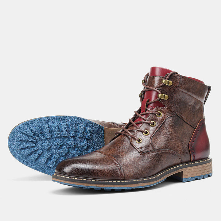 Bottes courtes de style urbain pour hommes avec effet cuir - Dravon