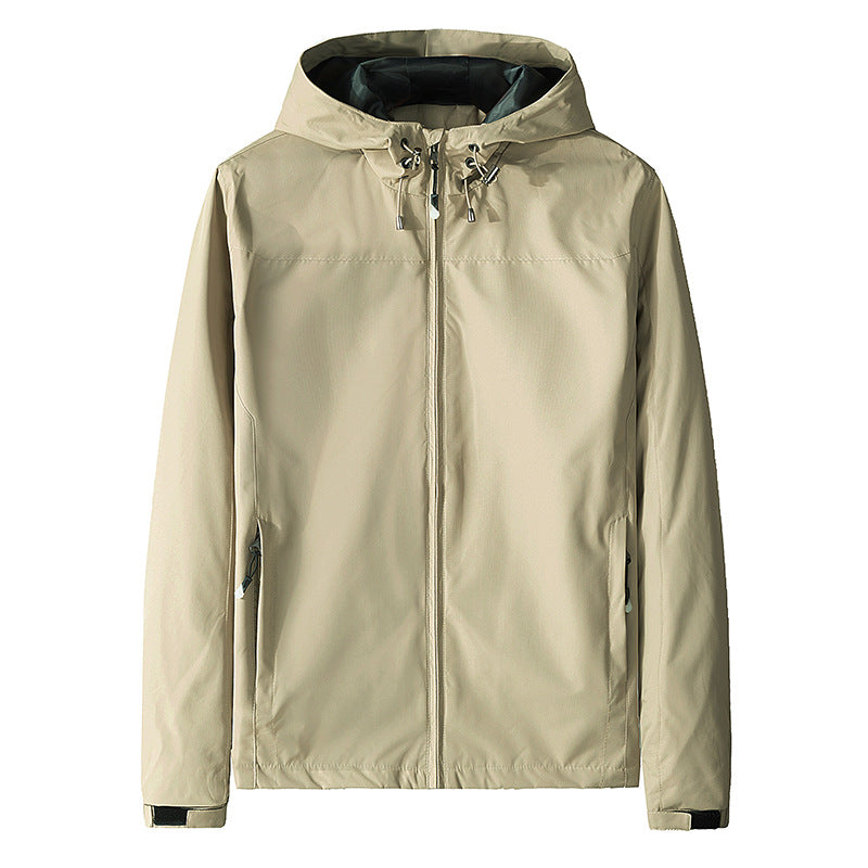 Veste coupe-vent pour homme avec capuche et fermeture éclair - Elvan