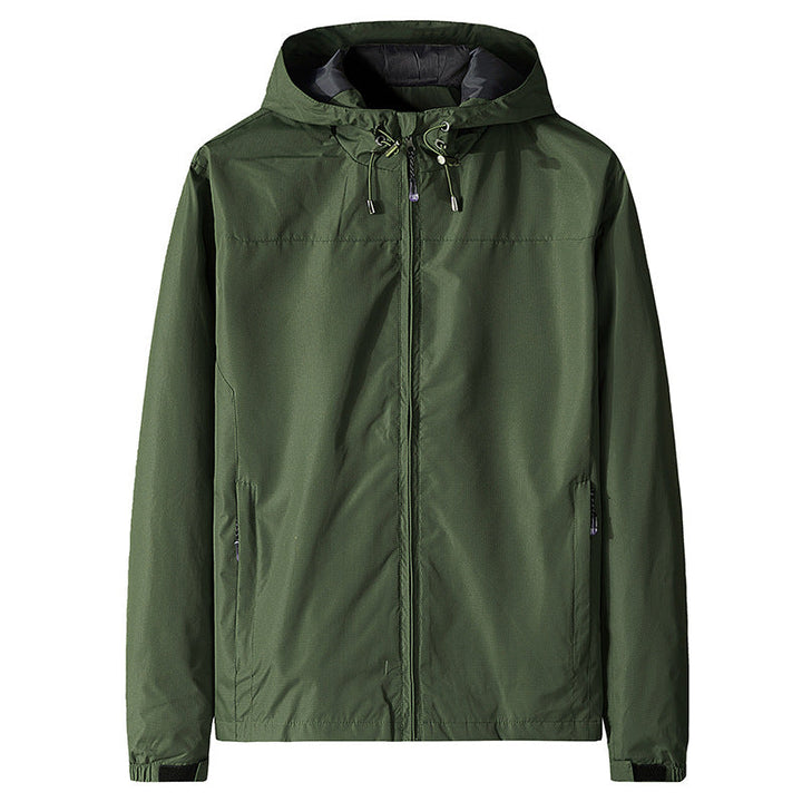 Veste coupe-vent pour homme avec capuche et fermeture éclair - Elvan