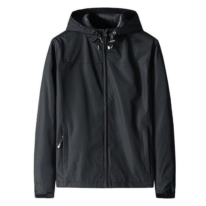 Veste coupe-vent pour homme avec capuche et fermeture éclair - Elvan