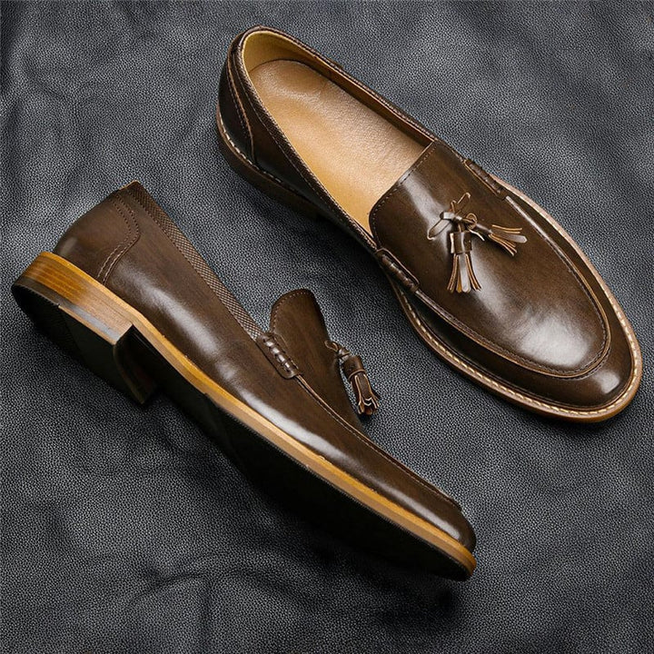 Mocassins élégants en cuir avec glands pour hommes - Kaster