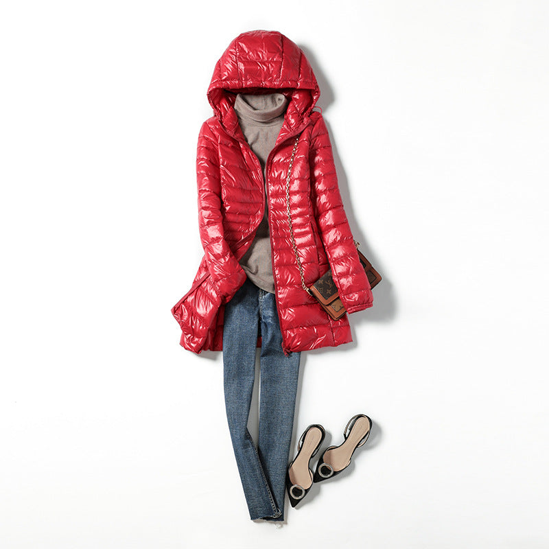 Veste longue matelassée à capuche pour femme - Rahel