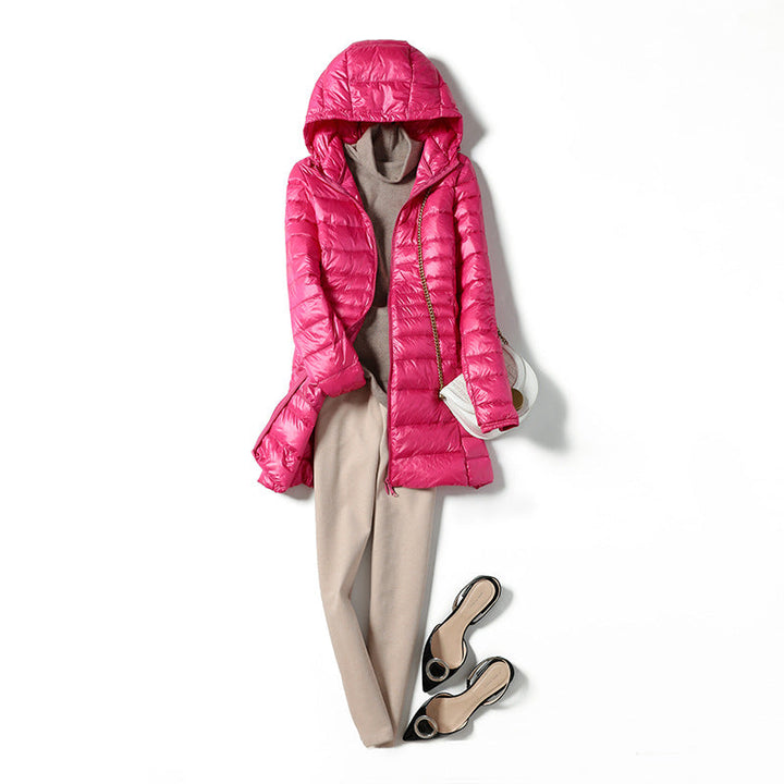 Veste longue matelassée à capuche pour femme - Rahel