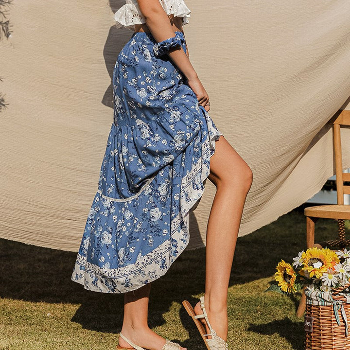 Jupe femme à imprimé floral et coupe fluide - Evi