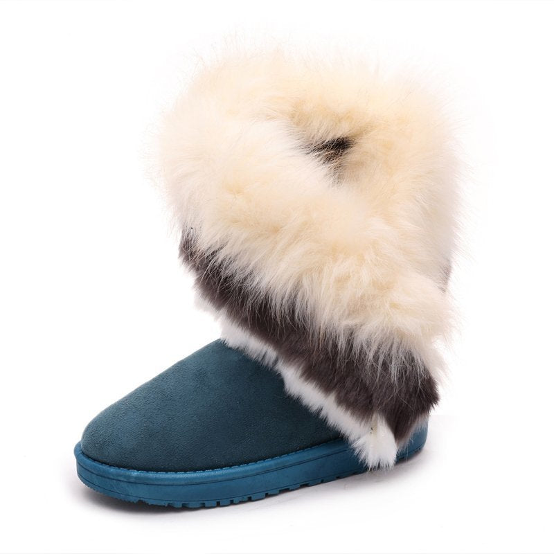 Bottes de neige à la mode pour femmes avec finition molletonnée - Yina