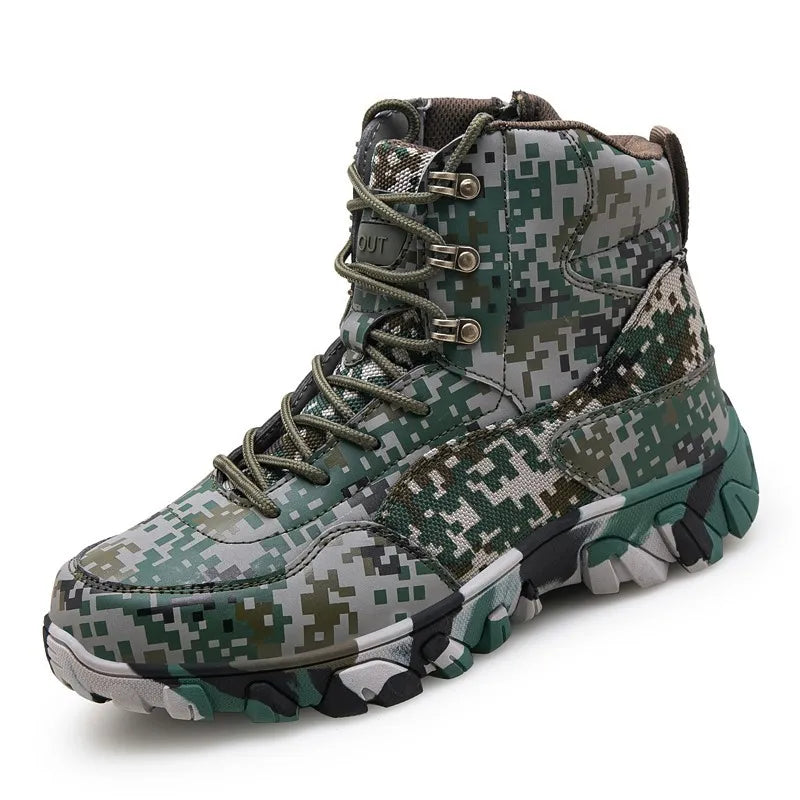 Bottines homme outdoor mi-montantes à lacets semelle crantée - Tarevon