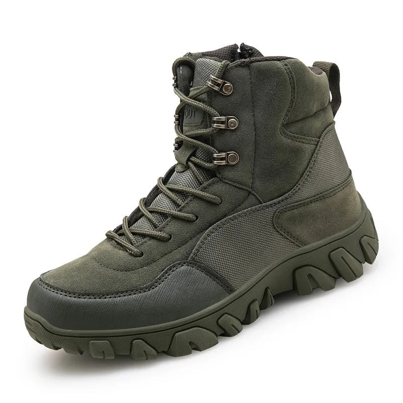Bottines homme outdoor mi-montantes à lacets semelle crantée - Tarevon