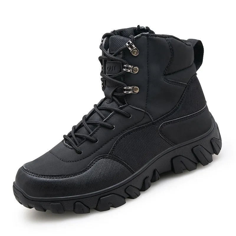 Bottines homme outdoor mi-montantes à lacets semelle crantée - Tarevon