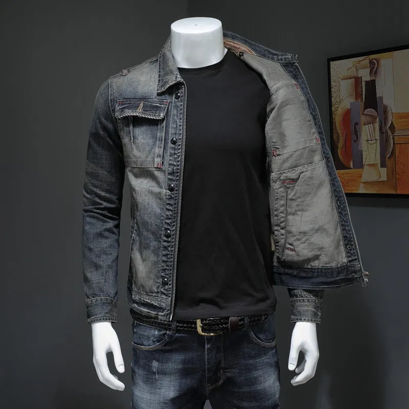 Veste en jean décontractée pour hommes au printemps - Roberto
