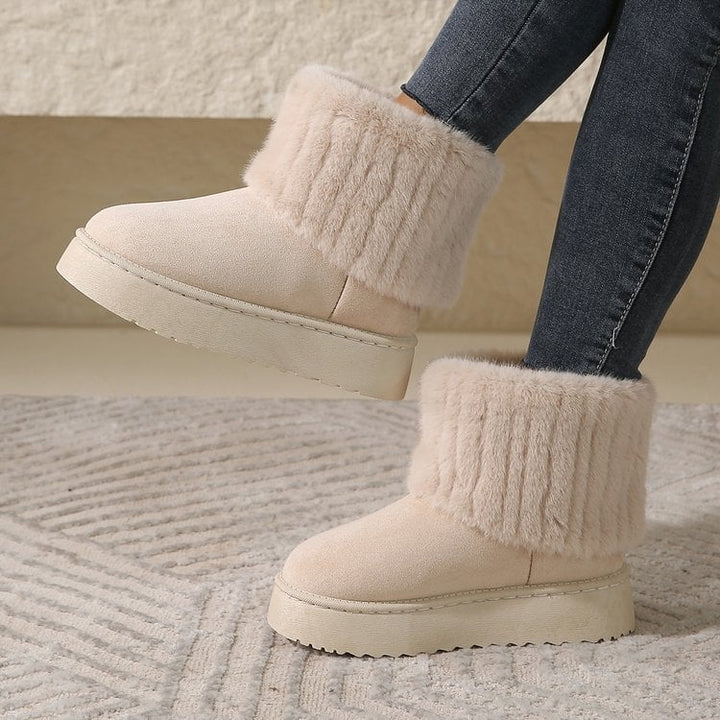 Bottines d'hiver pour femmes avec une touche de peluche - Auralyn