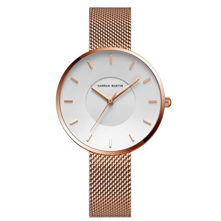 Montre en maille pour femmes, minimaliste et élégante