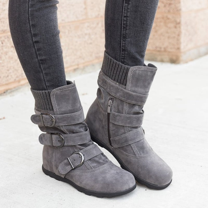 Bottes ajustables en suédine pour femmes - Avenne