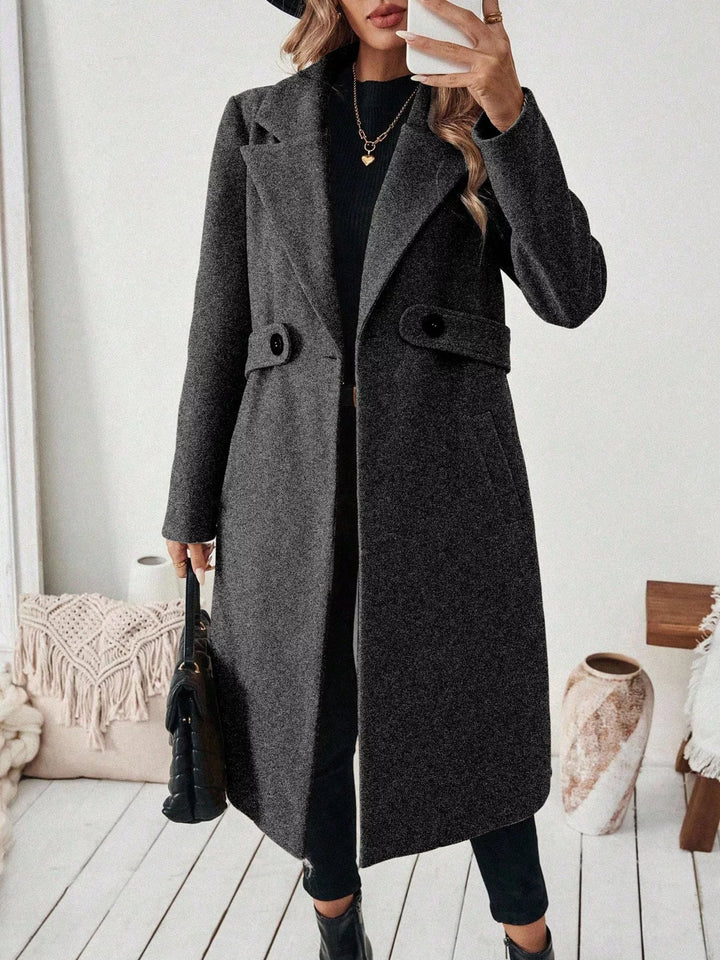 Manteau croisé en laine structurée pour femme - Aurenne