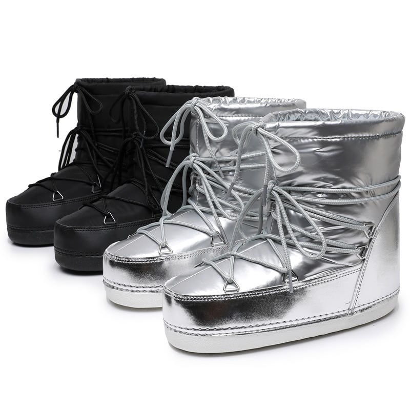 Bottes de neige mi-mollet imperméables et matelassées pour femmes - Kolesa