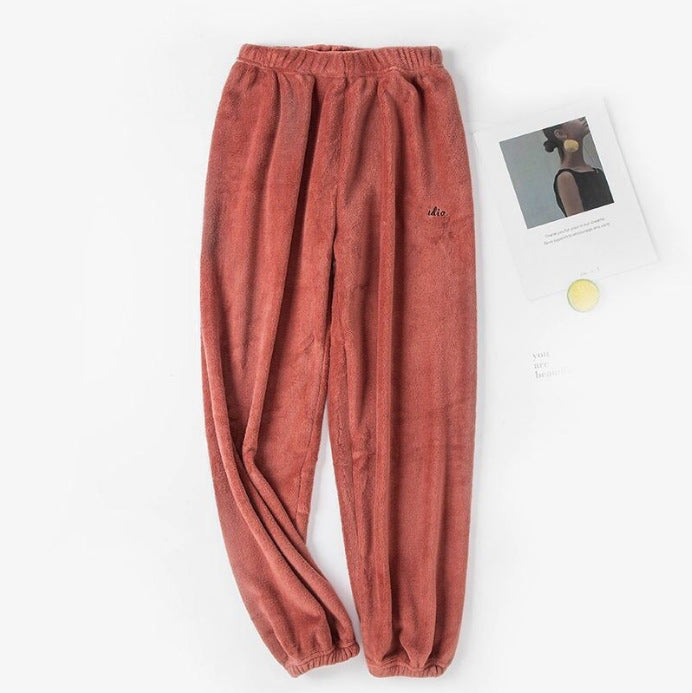 Pantalon en molleton doux pour femme, coupe décontractée - Elny