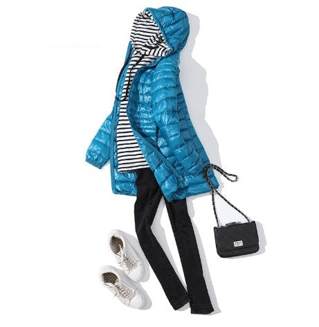 Veste longue matelassée à capuche pour femme - Rahel