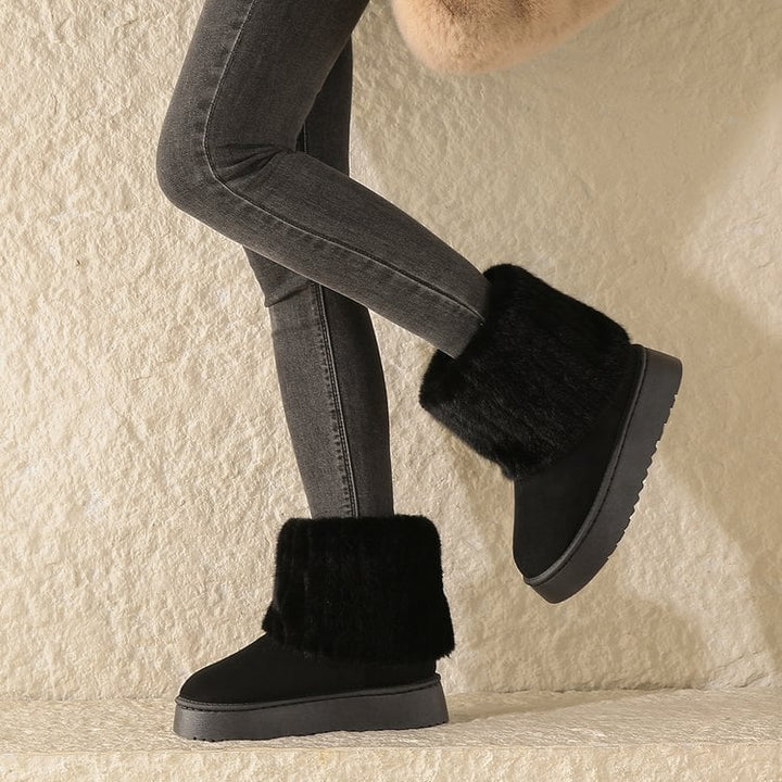 Bottines d'hiver pour femmes avec une touche de peluche - Auralyn